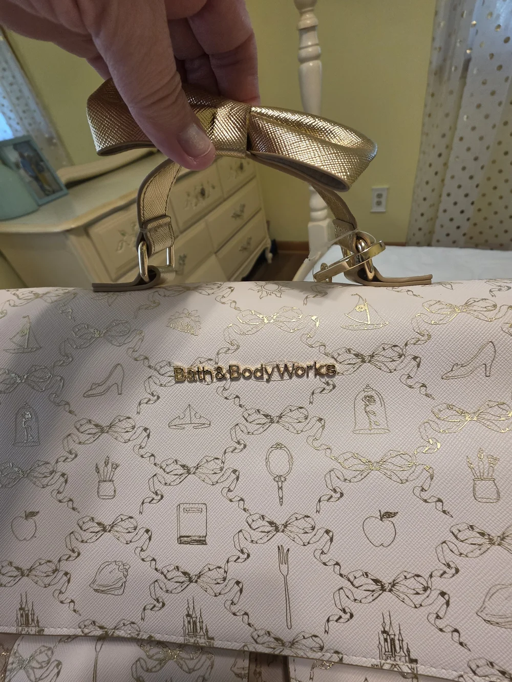 Bath & Body Works Pink Gold Disney Princess Tote Backpack